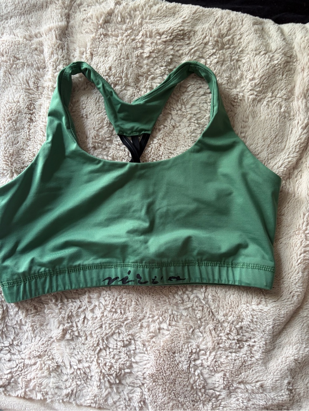 Green Racerback Sports Bra - Unbranded
